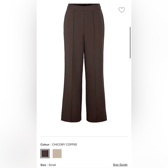 Pieces High-Waist Wide-Leg Pants - Picture 1 of 4